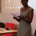 Patience Agbabi delivering her Keynote and fabulous reading.